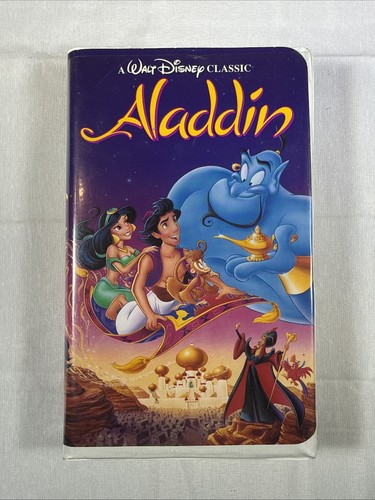 Aladdin vhs 1993 disney black - aladdin,