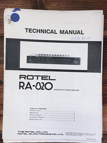Rotel 820 amplificatore - rotel, ra-820