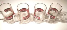 Lotto 4 rari  Bicchieri Boccali COCA COLA design retro anni 80 collezione- 1VA