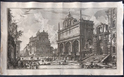 Stampa antica piranesi roma - antica,