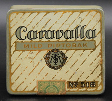 Vecchia scatola di latta svedese Caravalla pipe tabacco sigarette Tin V. 1