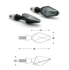 BARRACUDA coppia Frecce Miniviper Led Moto Universali per TRIUMPH SPEED TRIPLE