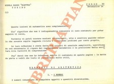 Scuola Radio Elettra. Torino - TELEVISIONE. Matematica.