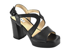 KEYS SANDALI IN PELLE DONNA ESTATE K9581 8797  CON TACCO BLACK