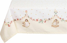 , Tovaglia 6 Posti in Cotone in 100% Cotone, Collezione Sorprese Di Natale, Idea