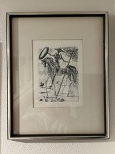 Salvador Dalì - Piatto Don Chisciotte Firmato Acquaforte Collezionismo Gilda Originale COA