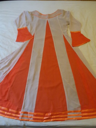 Abito lungo arancione - , e