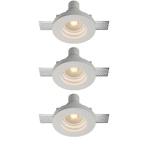 Faretti rotondi gesso - 3x,