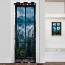 Misty Forest Landscape Door