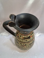 Olpe stile archeologico in terracotta a rotelle etrusco corinzio interno della b