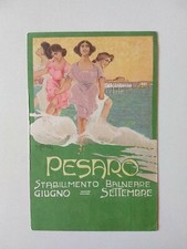 COMELLI Cartolina pubblicitaria PESARO STABILIMENTO BALNEARE