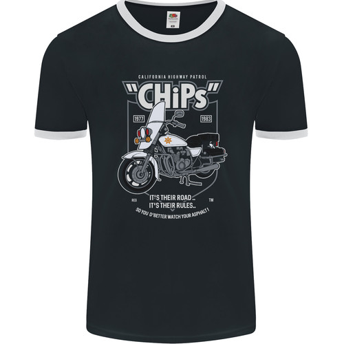 Shirt chips police moto - t-shirt,