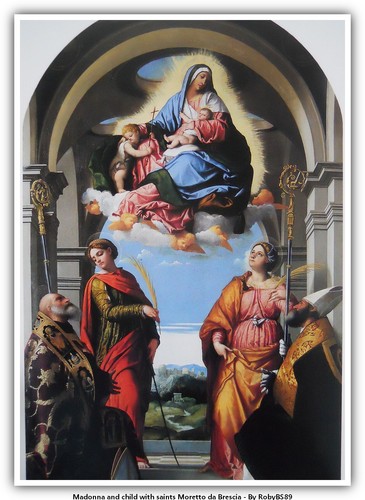 Madonna con bambino santi - bambino, e