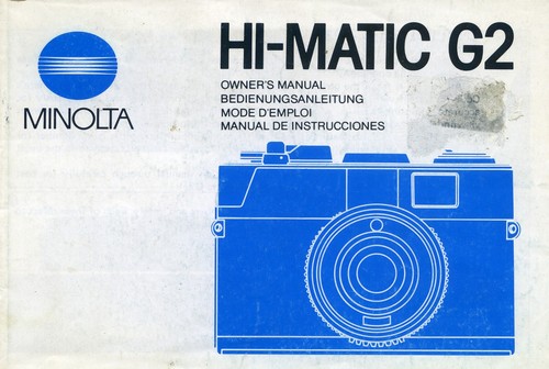 Minolta matic manuale - minolta, g2