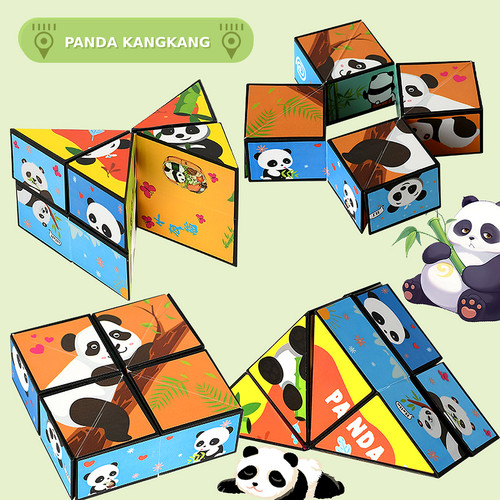 Panda transforming puzzle - panda,