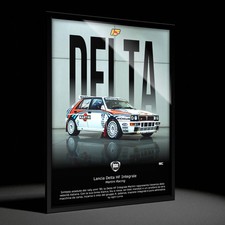 Quadro da parete Poster Auto Ispirato Lancia Delta Integrale HF Martini Racing