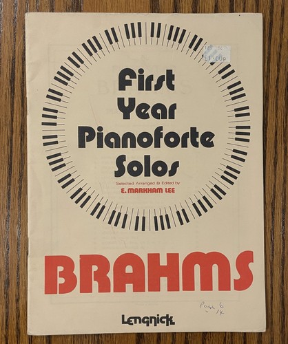 Easy piano music book brahms - easy,