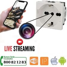 presa elettrica microspia video Telecamera  a Colori wi-fi colore bianca