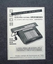 K034 - Advertising Pubblicità - 1953 - CALCOLATRICE ELETTRICA ARCHIMEDES , DIEHL