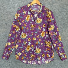 Camicia ETRO stampa floreale bottoni uomo 41 designer leggera bottoni Italia