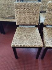 sedie in legno e vero vimini vintage