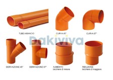 Tubi raccordi pvc - raccordi, arancio