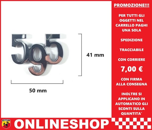 595 abarth fregio cromato - 595,