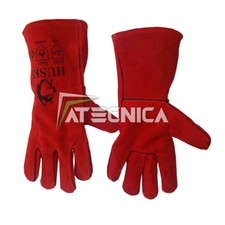 Guanti in crosta Husky foderati ignifughi tg. 11 per saldatori forno fornace
