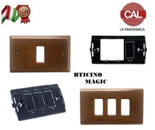 PLACCA VERO LEGNO BTICINO MAGIC MOSTRINA SUPPORTO
