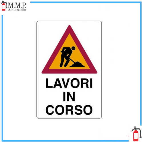 Cartello polionda lavori in - cartello,