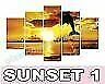 QUADRO MODERNO TELA  SUNSET 1 STAMPA 150X90 5PZ CON TELAIO TRAMONTO
