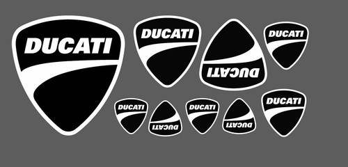 Adesivi ducati corse nero - adesivi,