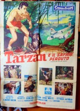 LOCANDINA FILM " TARZAN E IL SAFARI PERDUTO "GORDON SCOTT, ROBERT BEATTY TECHNIC