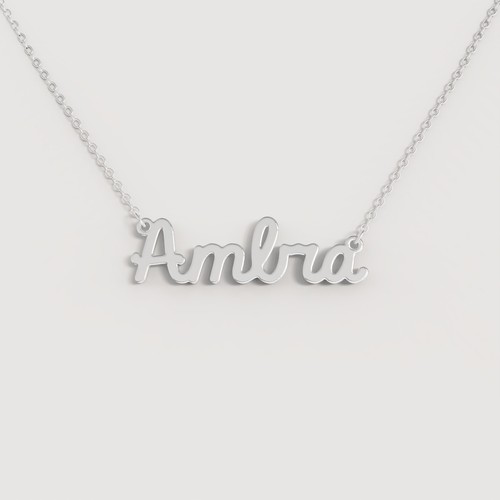 Collana nome donna acciaio - nome,