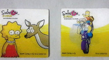 THE SIMPSON IL FILM 2 CARTE LENTICOLARI GADGET BUONDI' BISTEFANI ANNO 2008 USATE