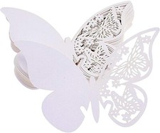 100 Farfalle BIANCHE di carta