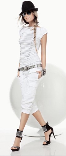 Denny rose pantalone cargo - rose,
