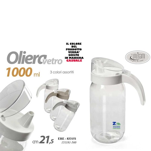 Oliera bottiglietta vetro 1000 - oliera,
