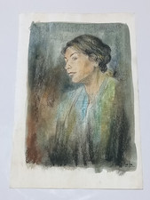 Alphonse Mucha Drawing on