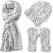 3 in 1 Cappello Di Lana Guanti