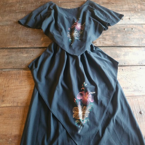 Abito fazzoletto nero - , vintage