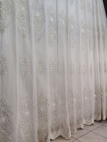 Tende metro tulle ricamato - a,