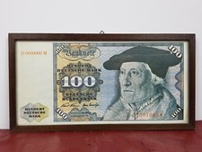 STAMPA VINTAGE FOTO 100 MARCHI HUNDERT DEUTSCH E MARK BANCONOTA QUADRO IDEA HOME