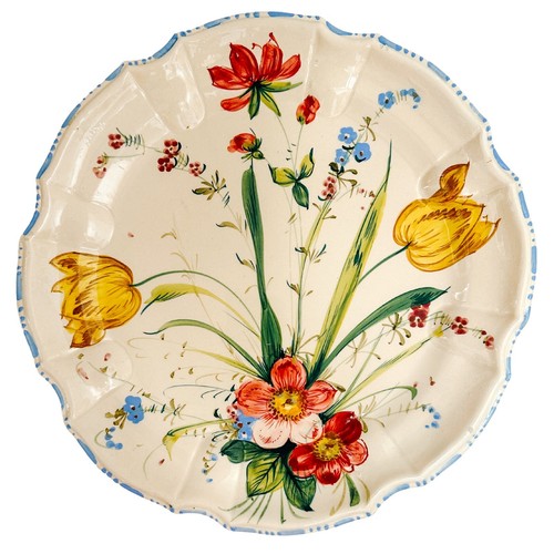 Piatto floreale maiolica - floreale, in