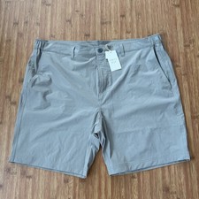 Pantaloncini XXL da uomo Free Fly Latitude nuovi con etichette 8" cuciture interne grigio cemento UPF 50 MSRP $98