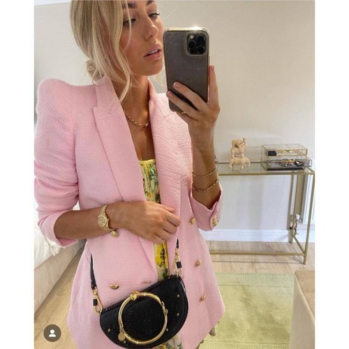 Blazer zara rosa con - zara, bottoni