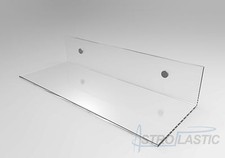 Mensola in plexiglass trasparente a L - L60 x P15