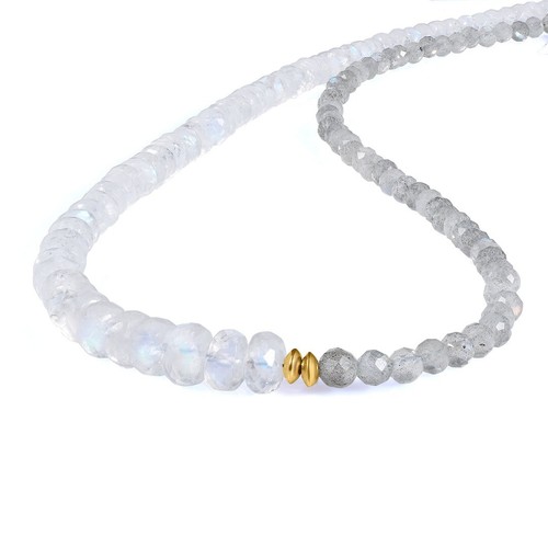 Collana perle con - con, pietre