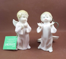 2 angeli porcellana hervit h 9 cm
