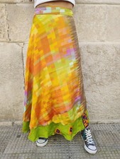 GONNA PAREO LUNGA GIPSY PORTAFOGLIO RUOTA DOUBLE FACE VISCOSA ETNICO INDIA 33F